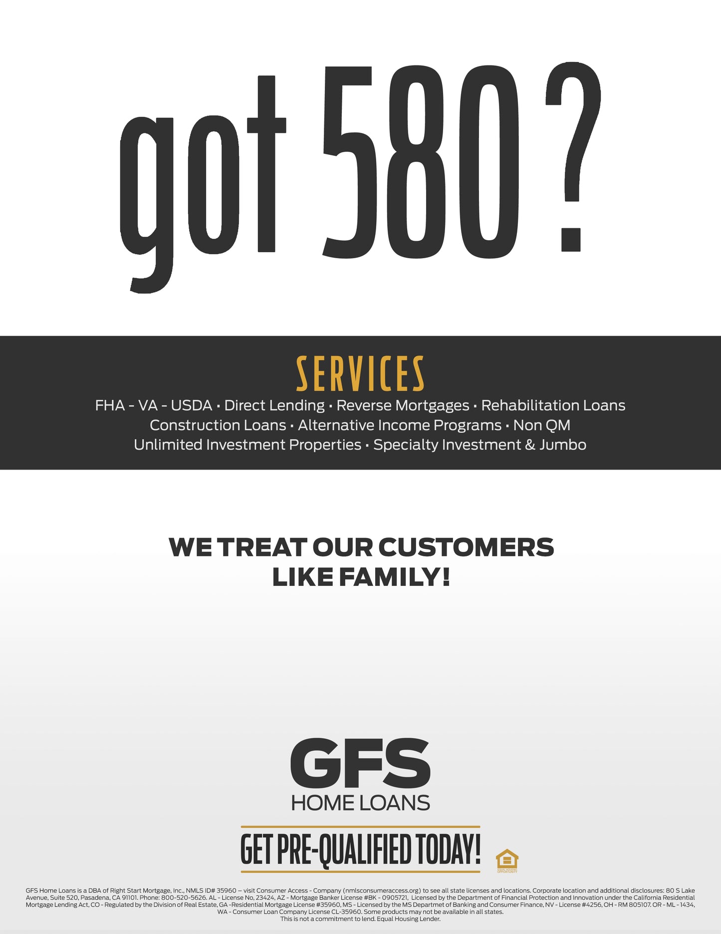 Print Flyer - Credit Score 580