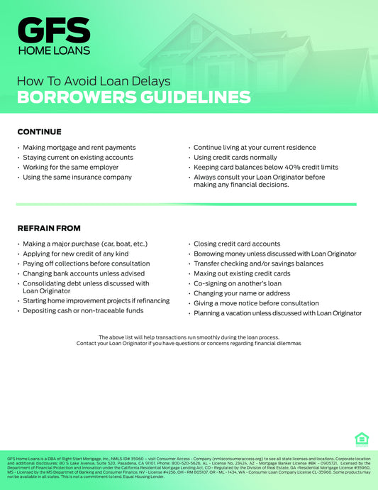 Free Download - Borrower's Guidelines