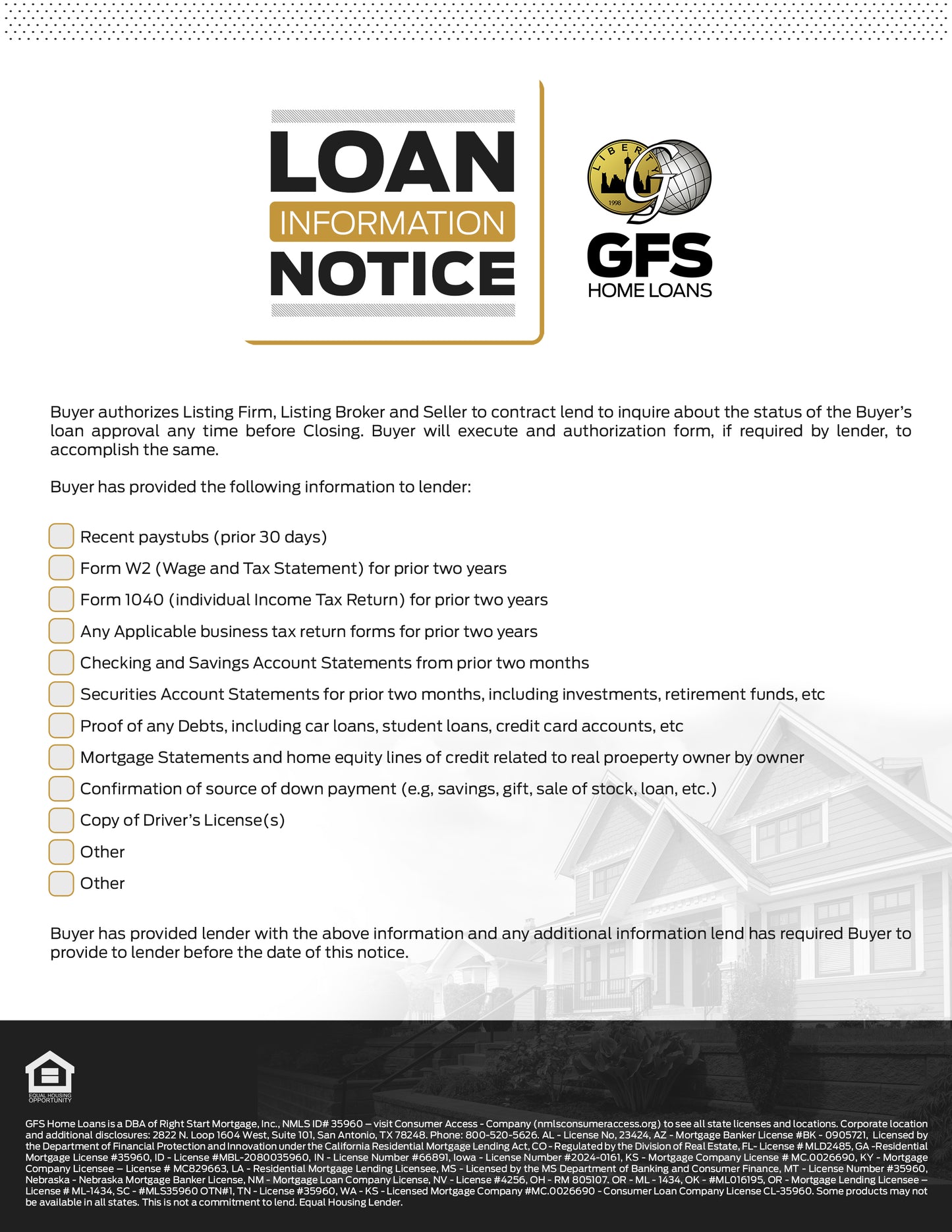 Free Download - Loan Information Notice