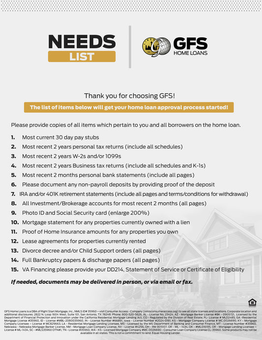 Free Download - Needs List