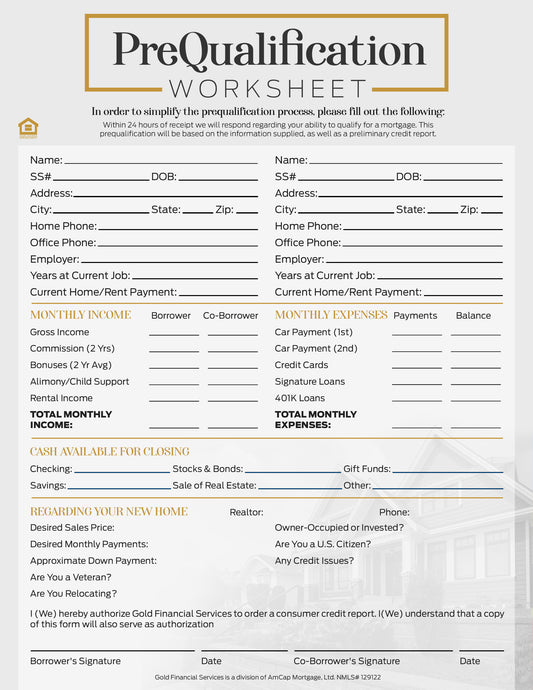 Free Download - Pre-Qualification Sheet